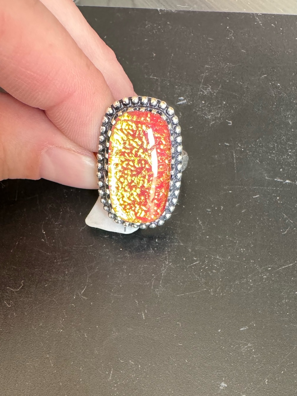 Triplet Opal Ring .925 Sterling Silver